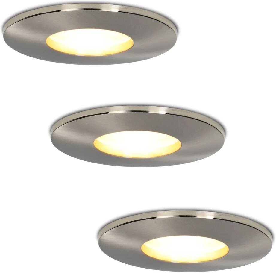 HOFTRONIC™ Set van 3 stuks dimbare LED inbouwspots Vegas met 5 Watt spot IP44 [vochtbestendig]