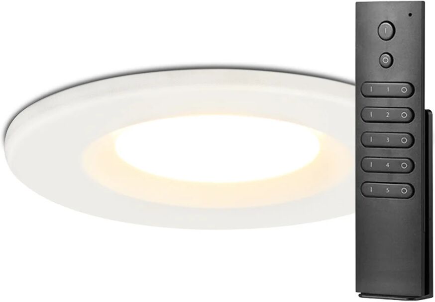 HOFTRONIC™ Set van 16 stuks dimbare LED inbouwspots wit Venezia 6 Watt 2700K IP65 incl. afstandsbediening