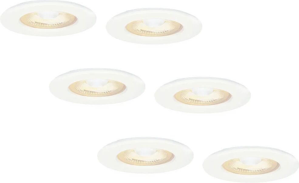 HOFTRONIC™ 6x Nola LED inbouwspot wit IP65 5W 2700K warm wit dimbaar 5 jaar garantie