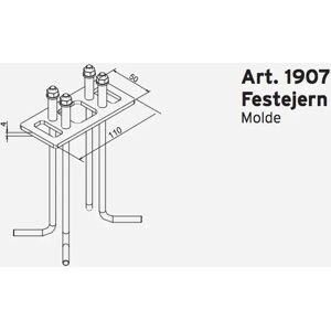 Norlys Festejern/betongforankring 1907