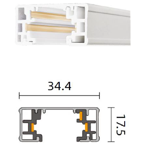 Trondheim Lys Tl Skinne 1fase Utenpåliggende 0310 Hvit 1m