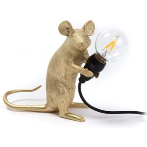 Seletti Mouse Lamp Sitting Gold