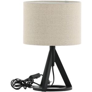 Kona belysning bordlampe 25x18x50,5cm stoff beige, svart.