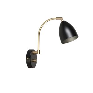 Belid Deluxe vegglampe svart, messing