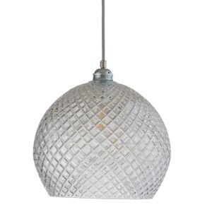 EBB & FLOW Rowan taklampe Chrystal Ø 28 cm Small check m. sølvledning