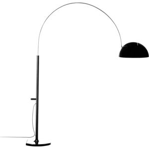 Oluce Coupé 3320 gulvlampe Black, kromstativ