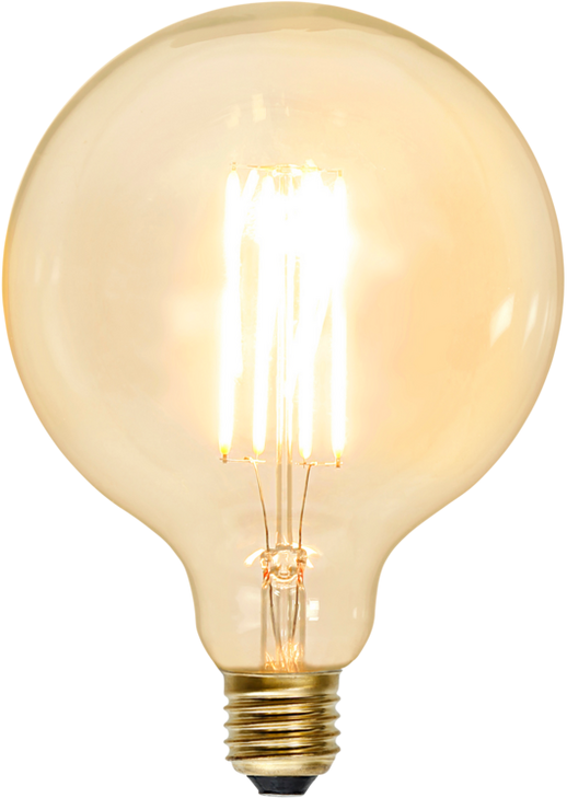 LED-pære E27 G125 Soft Glow Dimmable Klart glass