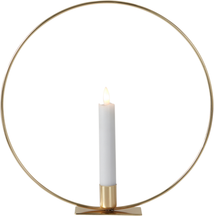 CANDLE RING borddekor med LED-lys Messing