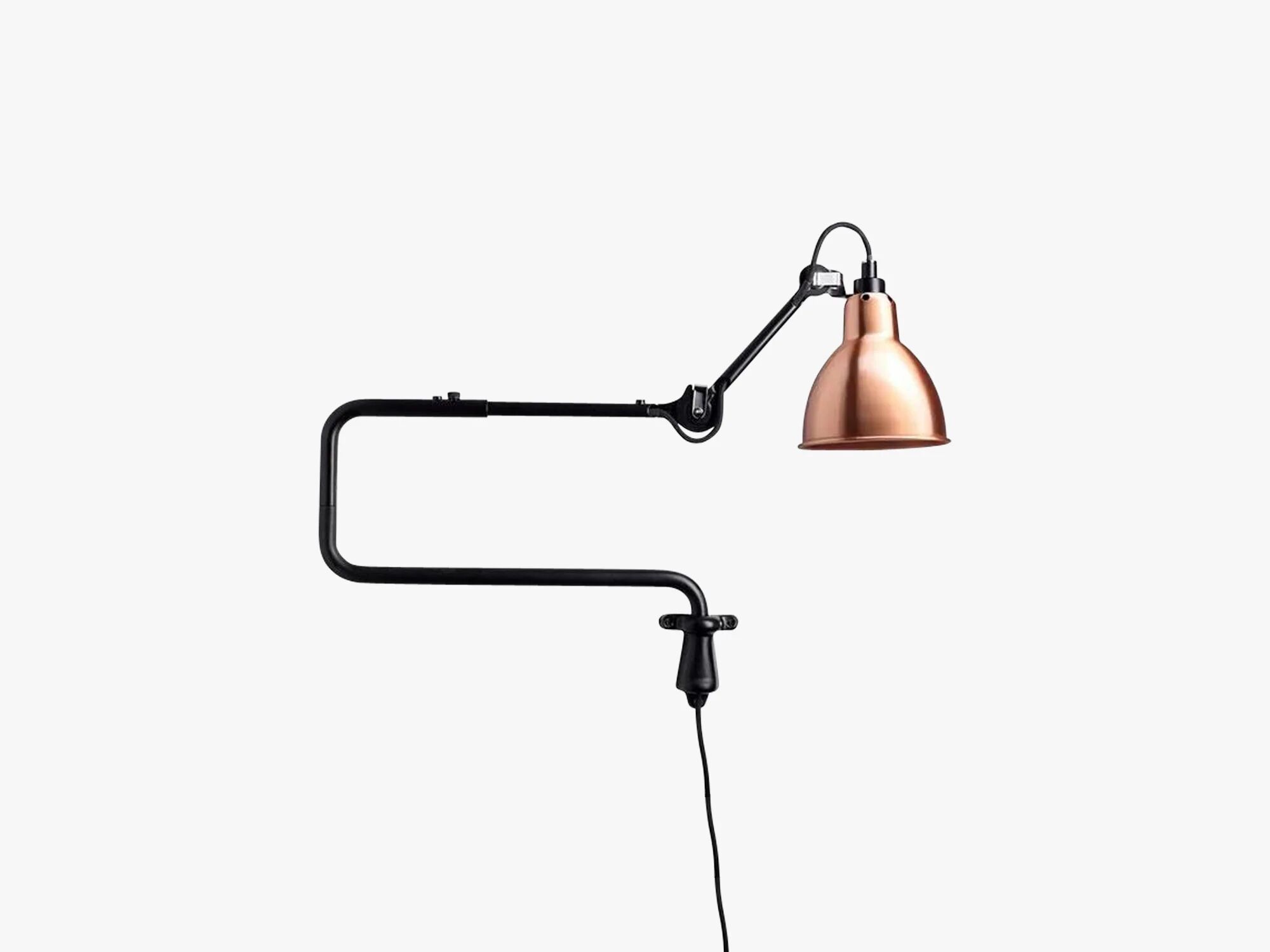 DCWéditions Lampe gras n303, mat svart / kobber