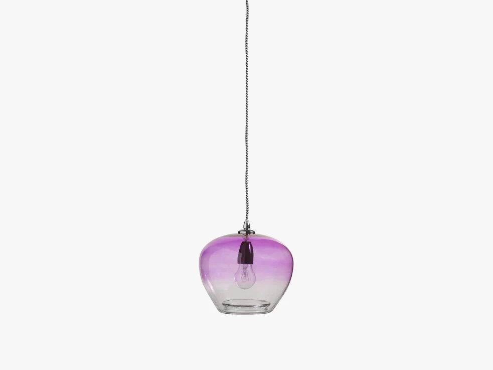 Nordal BOBLE glass lampe, lilla,ø-23 cm