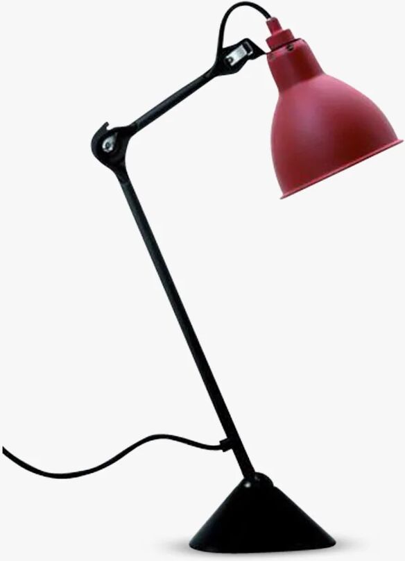 DCWéditions Lampe gras n205, mat svart / matrød