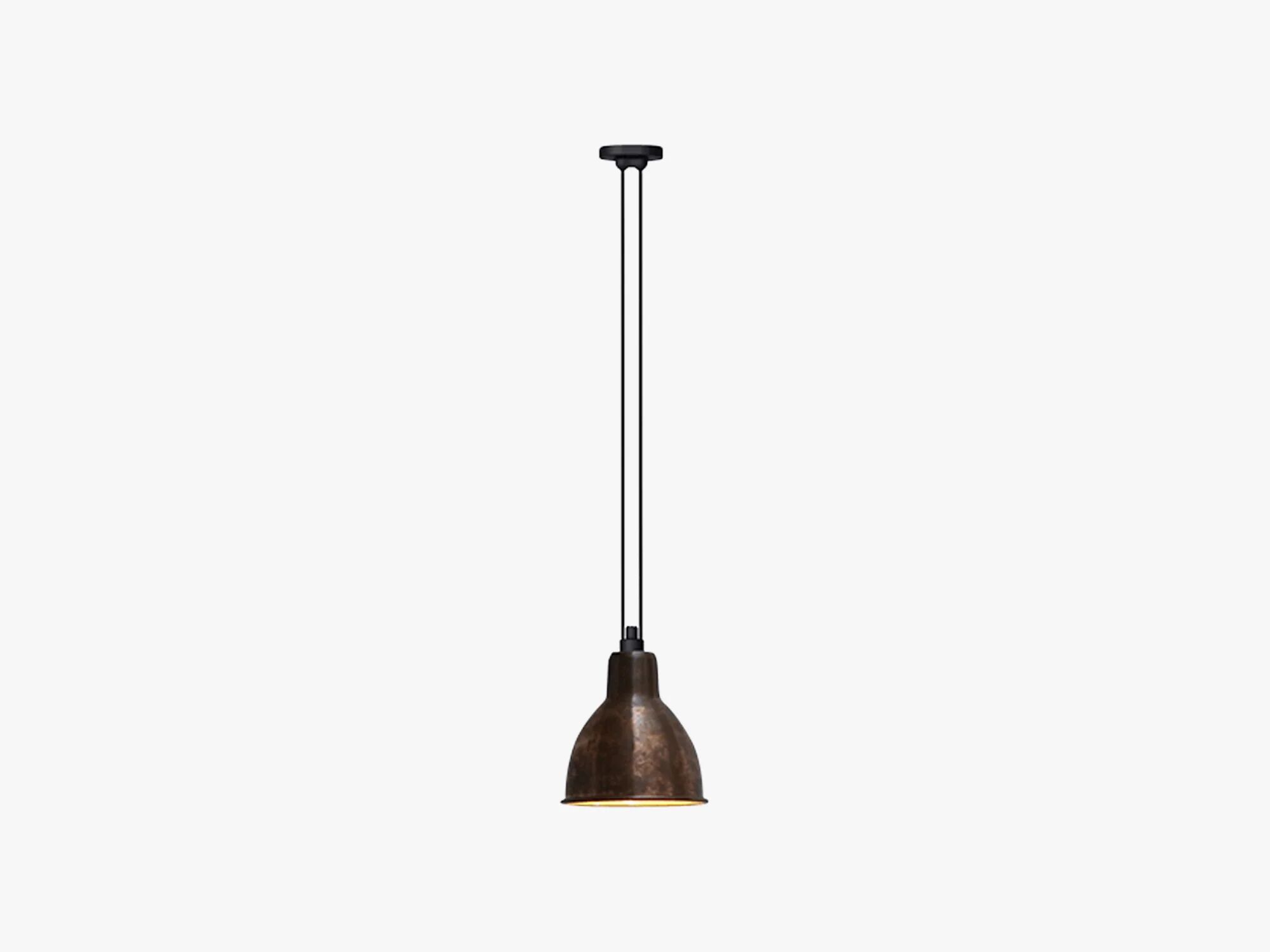 DCWéditions Lampe gras n322 xl anheng rund, rå kobber