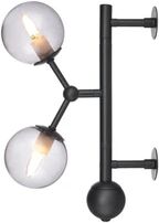 Halo Designs Atom vegglampe - Svart/Røykfarget