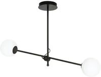 Emibig Borg 2 taklampe - Svart/Opal hvit