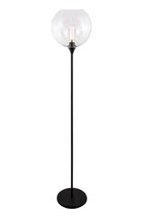 Globen Lighting Bowl gulvlampe - Svart/klart glass