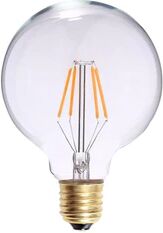 Ms - belysning Edison globe klar filament E27 6W LED 125mm - 3 step dim