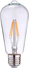 Ms - belysning Edison lanterne klar filament E27 6W LED - 3 step dim