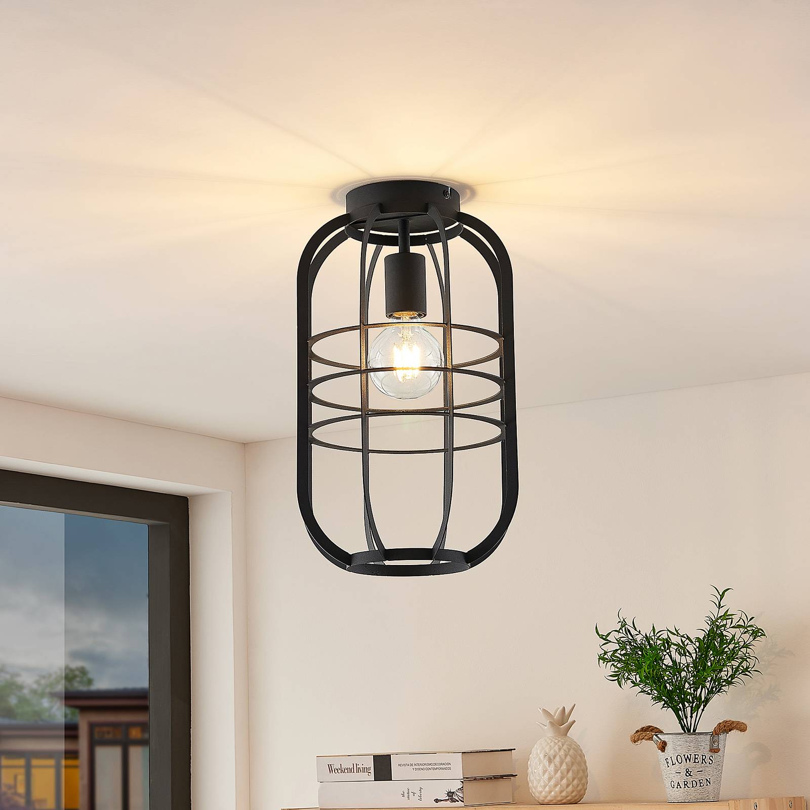 Lindby Keara taklampe med burdesign