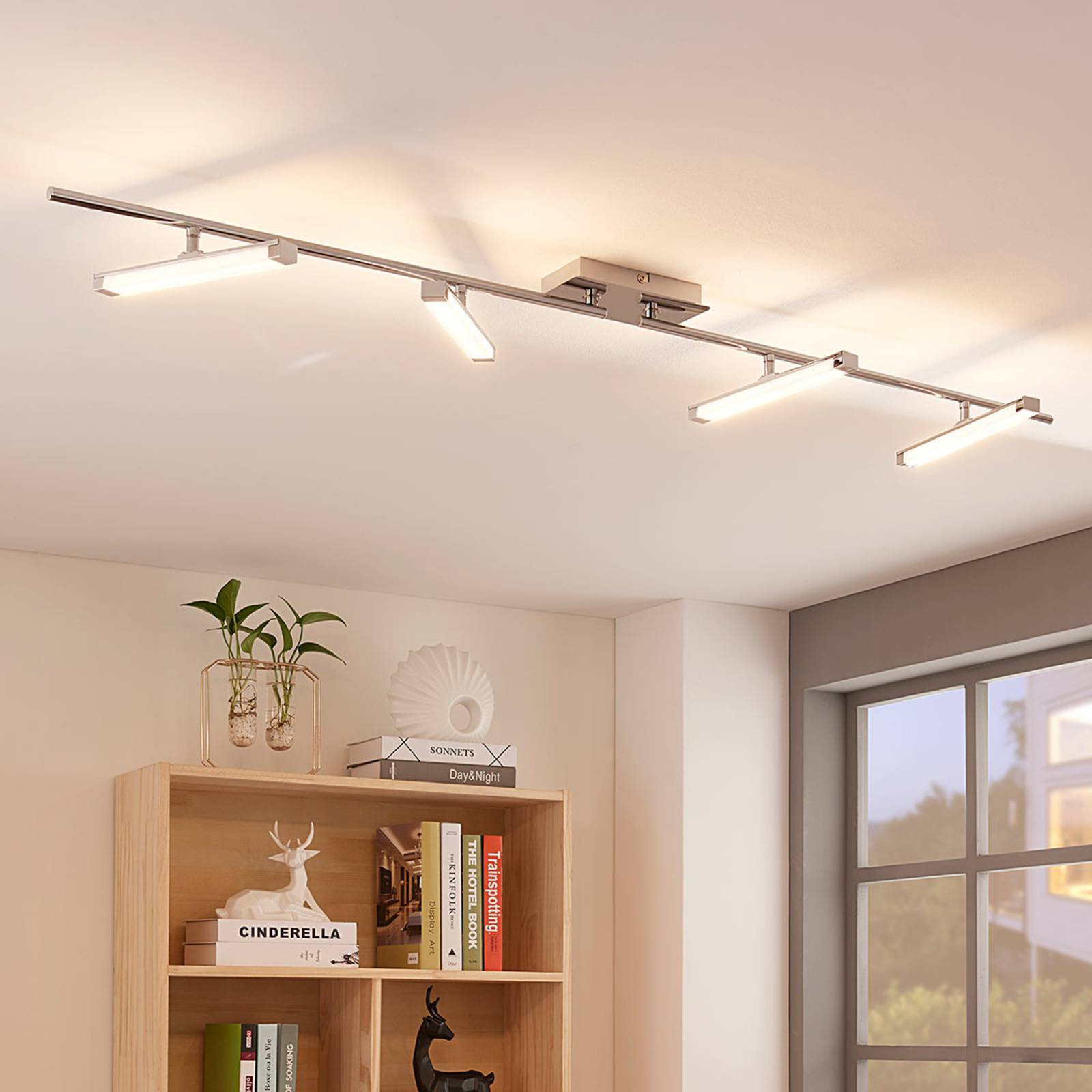Lindby Pilou - LED-taklampe med 4 lyskilder, dimbar