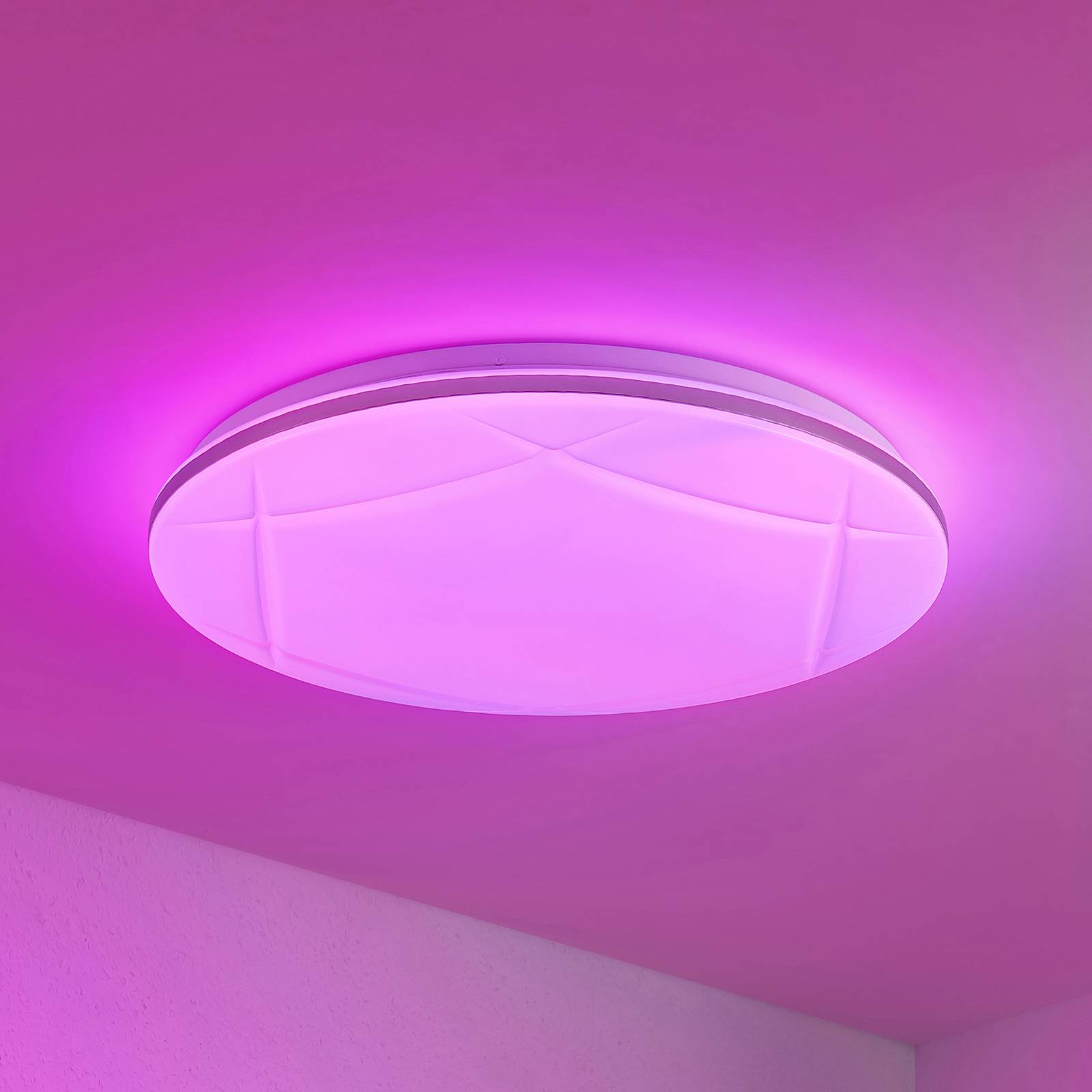 Lindby Favoria LED-taklampe, RGBW, CCT, 49 cm
