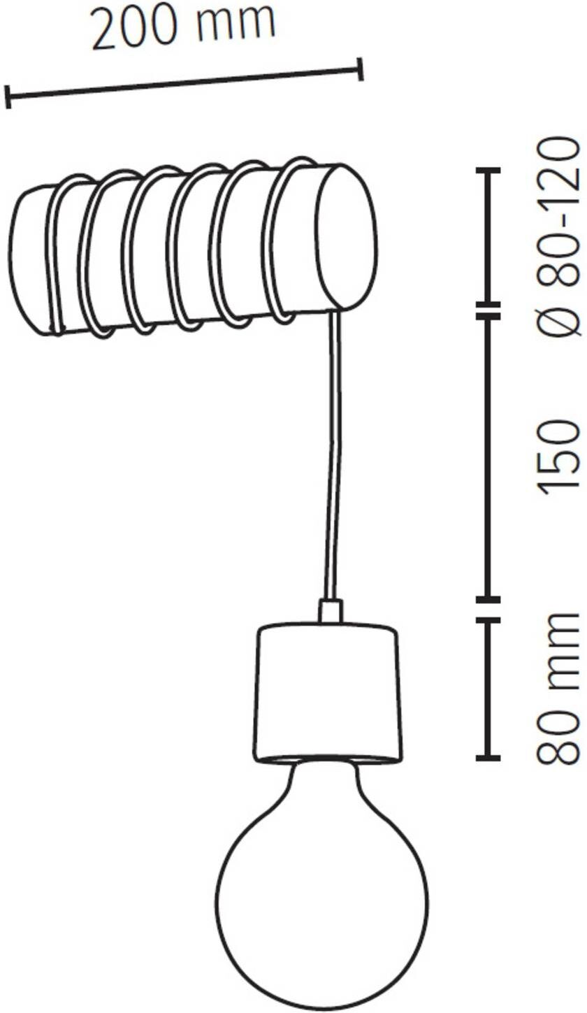 Envolight Terra vegglampe mørk furu, 1 lyskilde