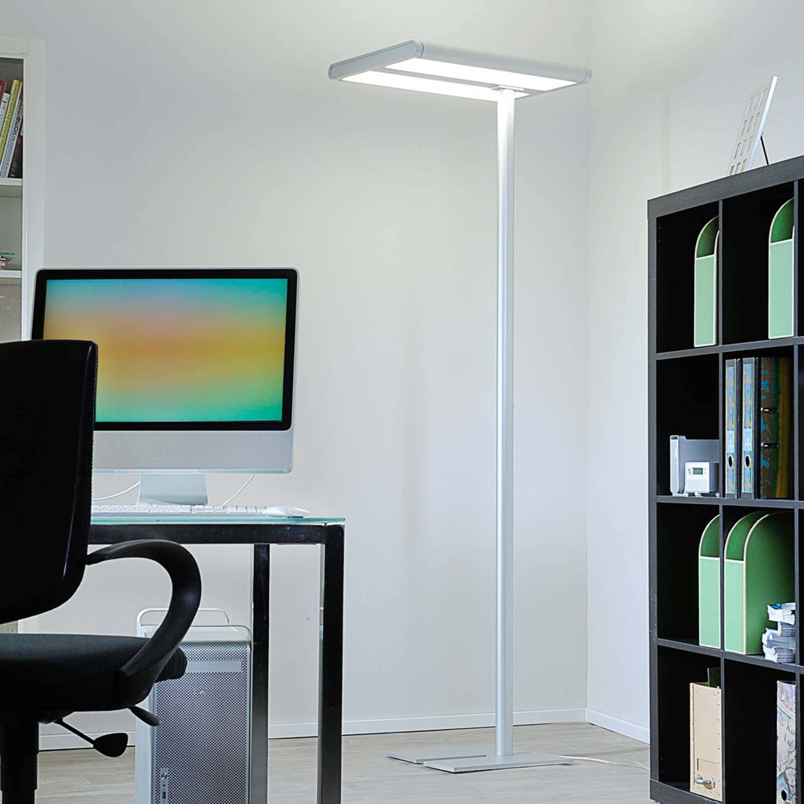 Arcchio Quirin LED gulvlampe aluminium, 110 W, 4 000 K