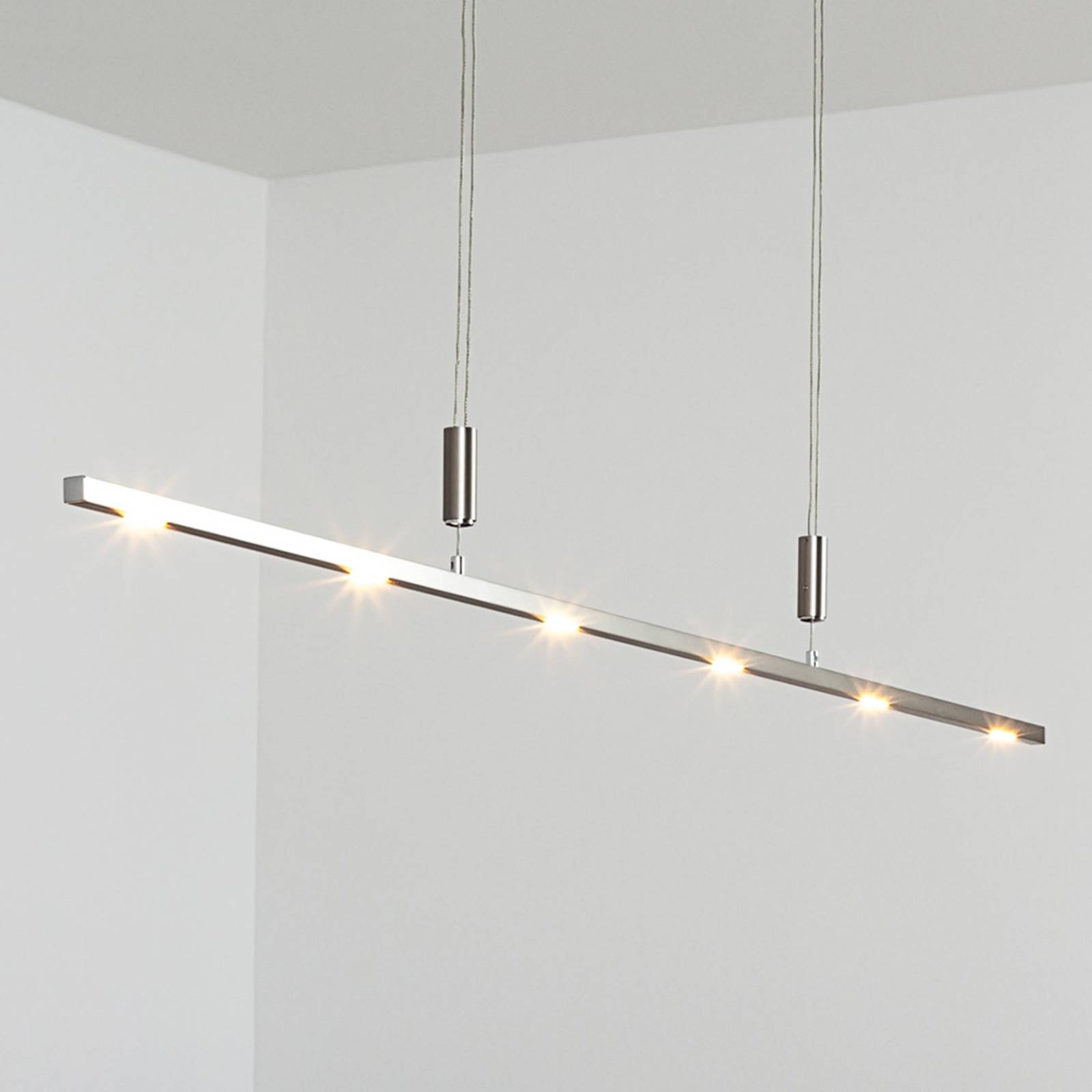 Lucande Høyderegulerbar LED-hengelampe Tolu 140 cm