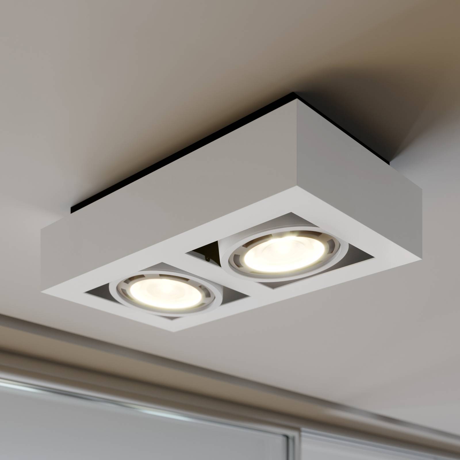 Arcchio LED-takspot Ronka, GU10, 2 lyskilder, hvit