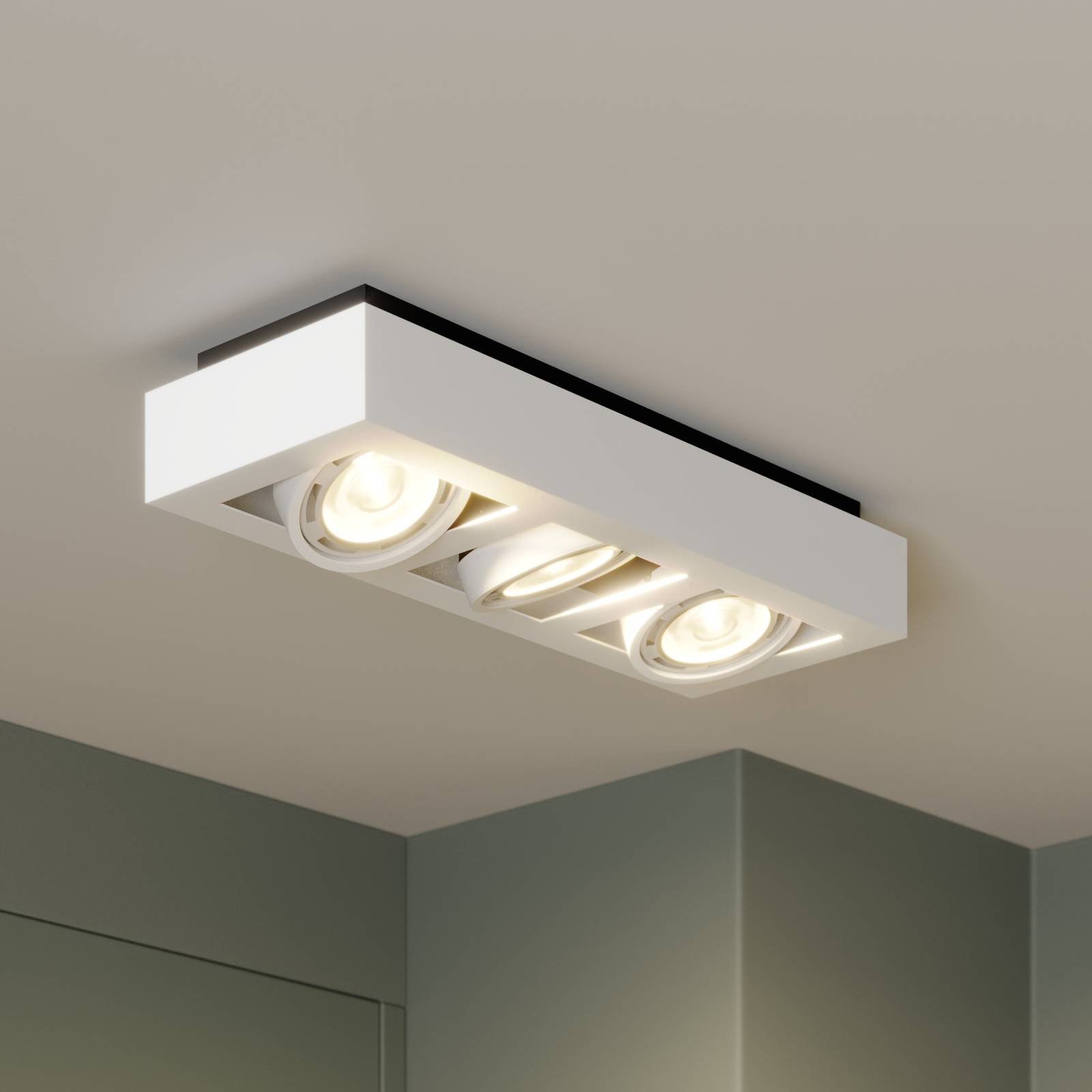 Arcchio LED-takspot Ronka, GU10, 3 lyskilder, hvit