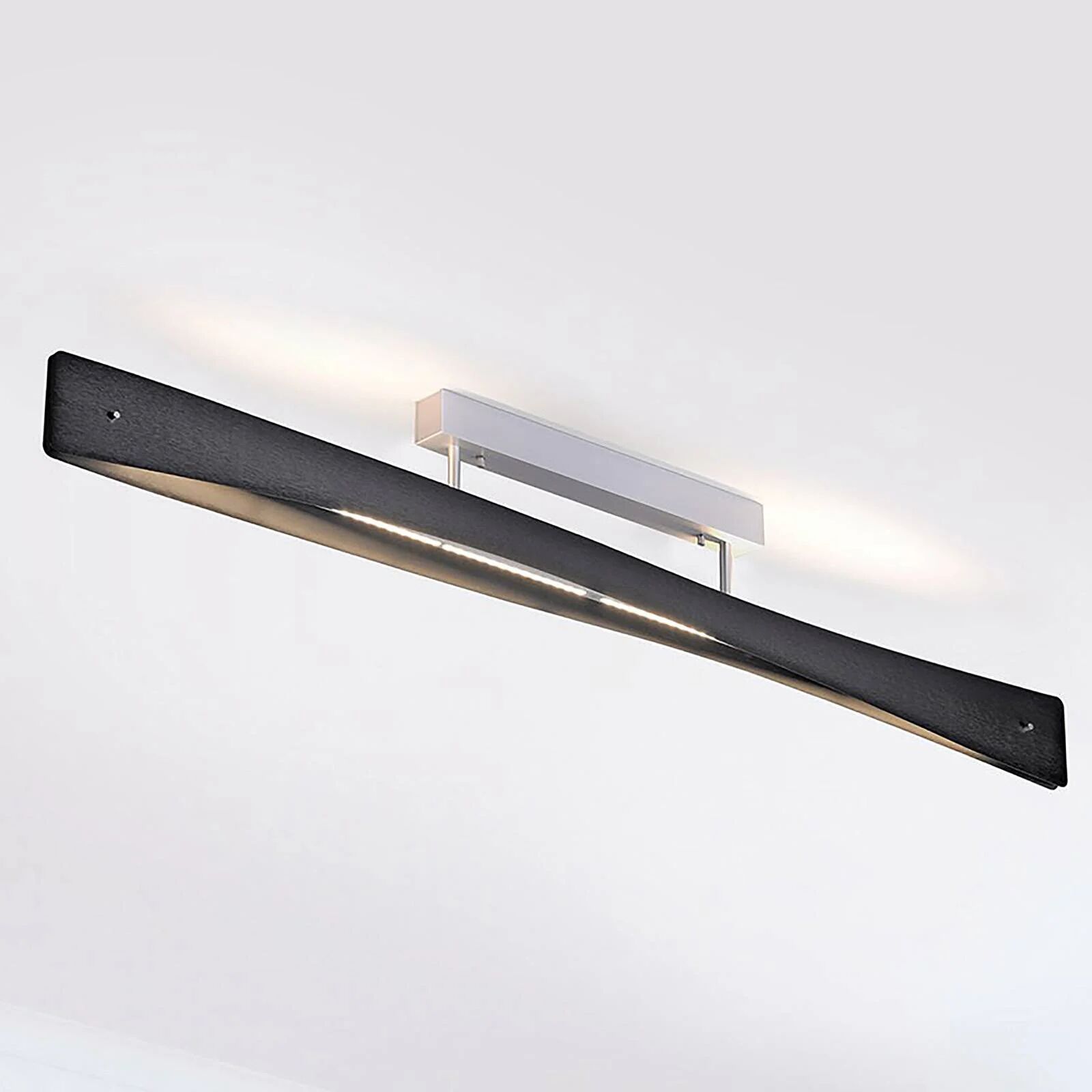 Lucande Lian LED-taklampe, svart, aluminium