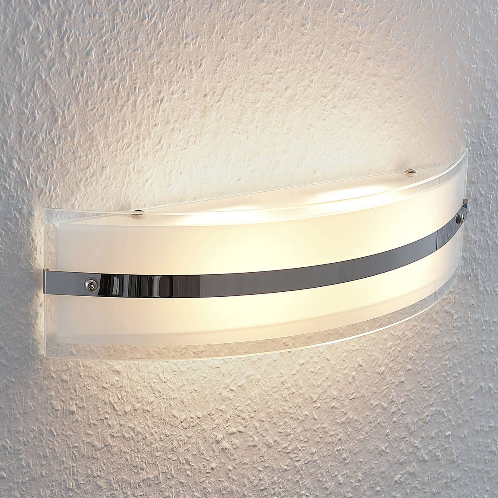Lindby LED-vegglampe Zinka av glas, 37,5 cm