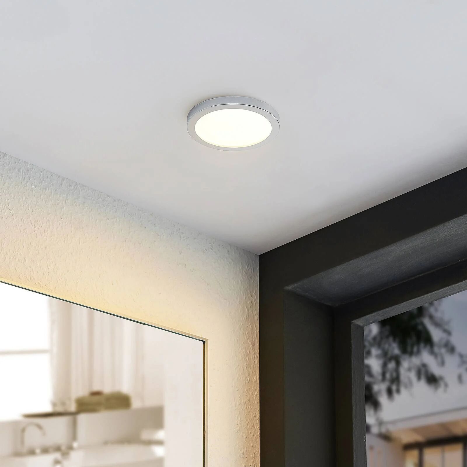 Lindby Skrolla LED-downlight, IP44, 1 del