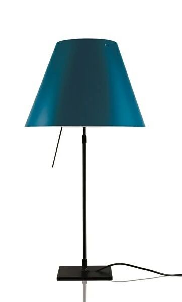 Luceplan Costanza Bordlampe m/Dimmer Svart/Petroleum Blue - Luceplan  Petroleum  760 - 1100 mm