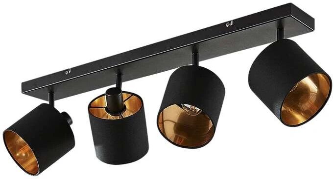 Lindby Vasilia 4 Taklampe Black/Gold - Lindby  svart  190 mm+120 mm