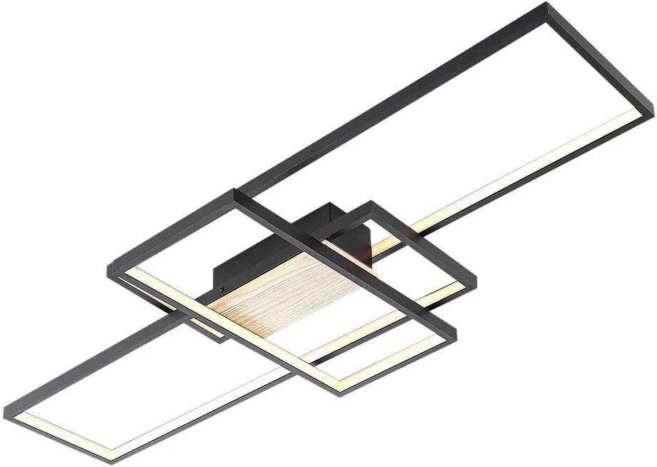 Lindby Emiljan LED Taklampe Matt Black - Lindby  svart  95 mm