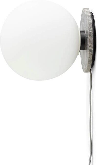 Menu TR Bulb Bordlampe/Vegglampe Grey Marble m/Shiny Opal Bulb - Menu  grå  160 mm