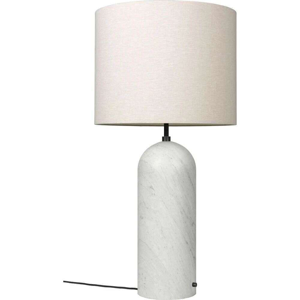 GUBI Gravity XL Low Gulvlampe White Marble/Canvas - GUBI  hvit  600 mm