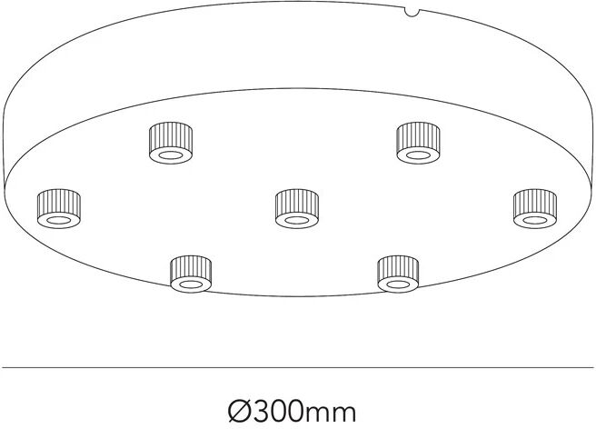 LIGHT-POINT Ceiling Base Ø300/7 Pendler Svart - LIGHT-POINT  svart