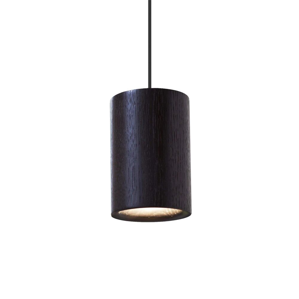 Terence Woodgate Solid Taklampe Cylinder Black Stained Oak - Terence Woodgate  svart  90 mm