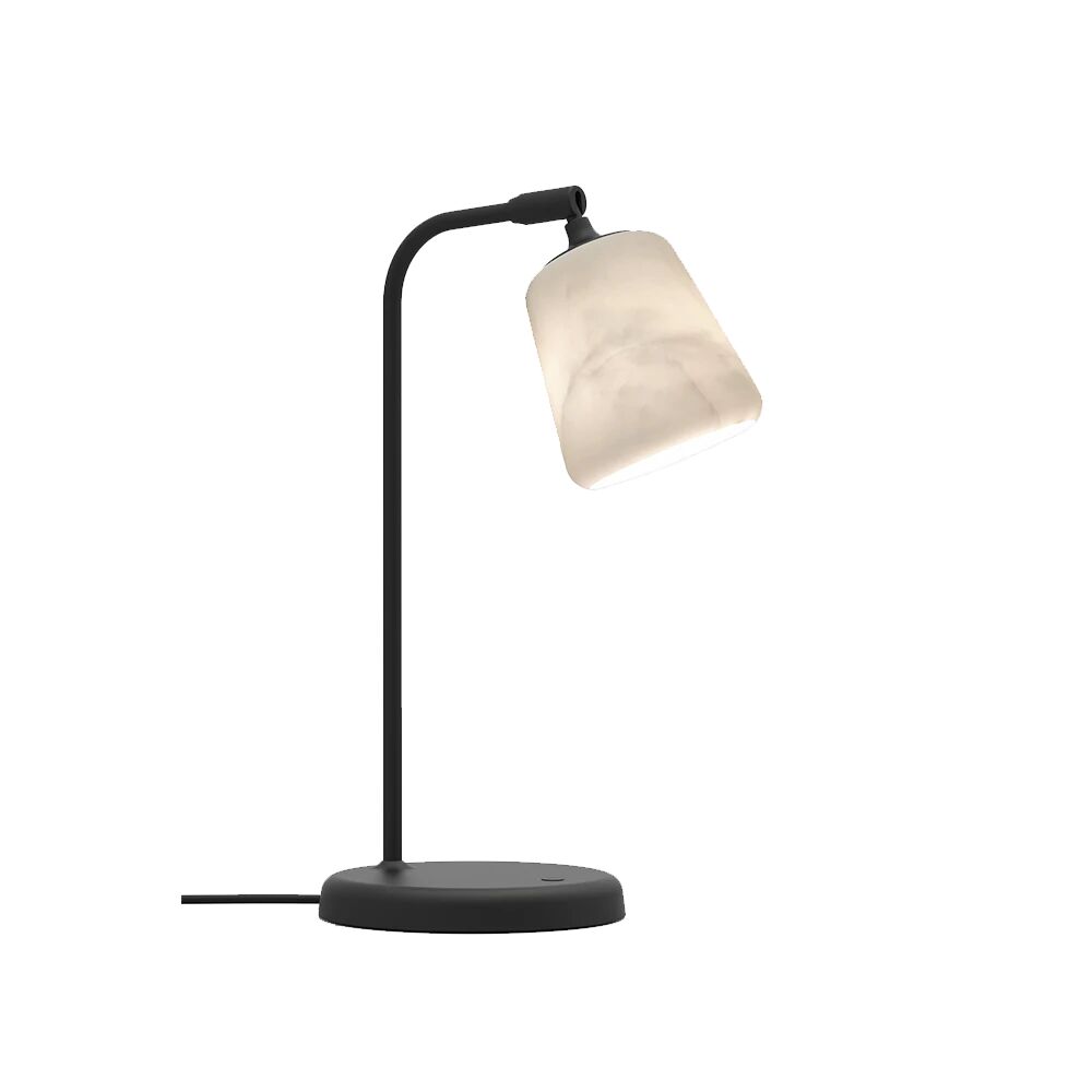 New Works Material Bordlampe The Black Sheep(Wh Marble/BL) - New Works  svart hvit  450 mm+190 mm