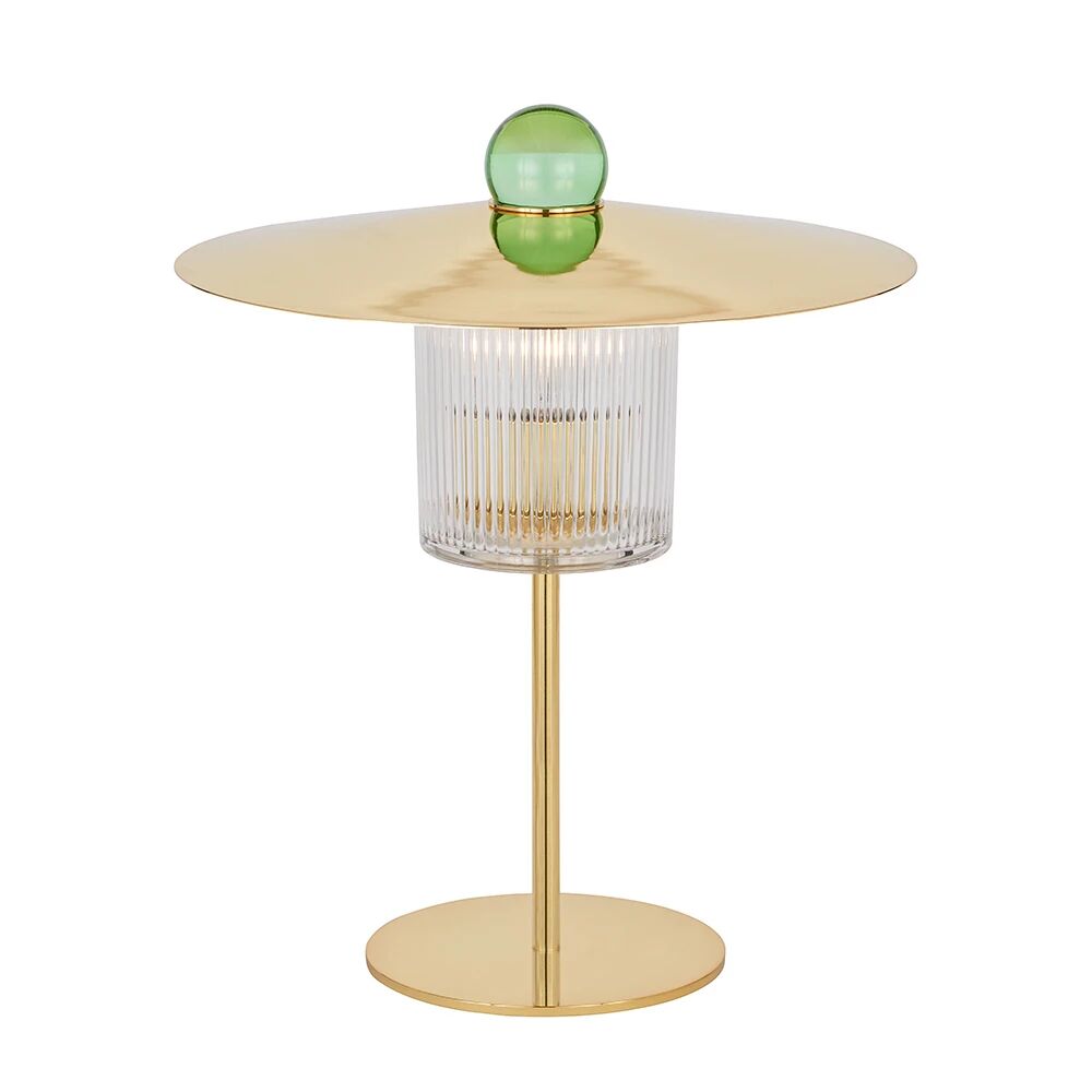 Design By Us Ball On Top Bordlampe - Design By Us  Klart Glas & Guld  200 mm