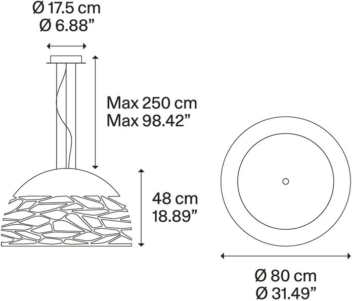 Studio Italia Design Kelly SO Pendel Ø80 Hvit - Studio Italia Design  hvit  800 mm