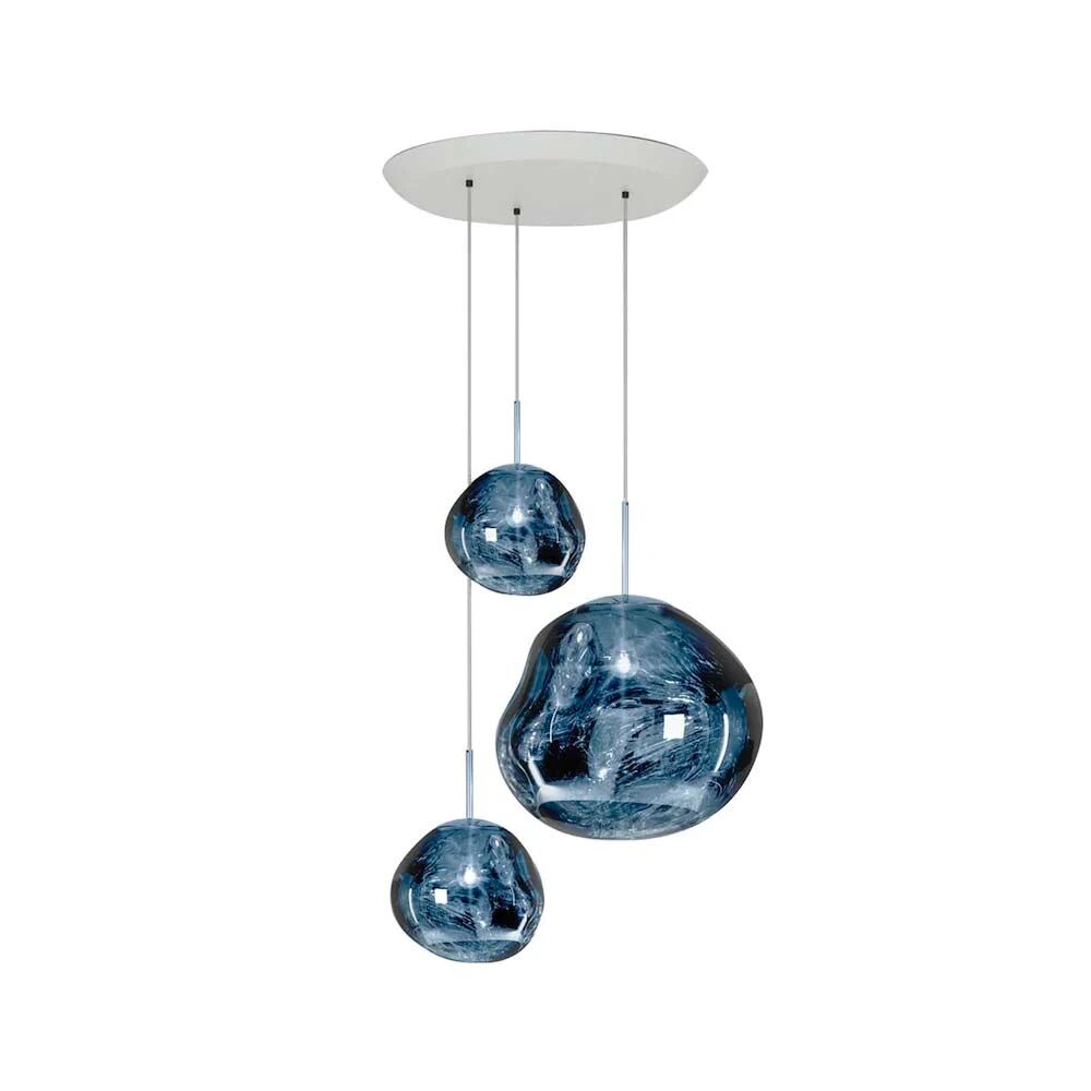 Tom Dixon Melt Trio Round LED Pendel Smoke - Tom Dixon  Smoke (Røyk)