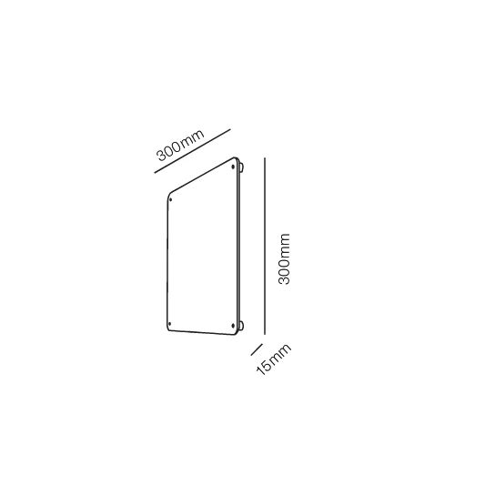 LIGHT-POINT Rørhat Navneplate XL 30X30cm Svart - LIGHT-POINT  svart  +300 mm