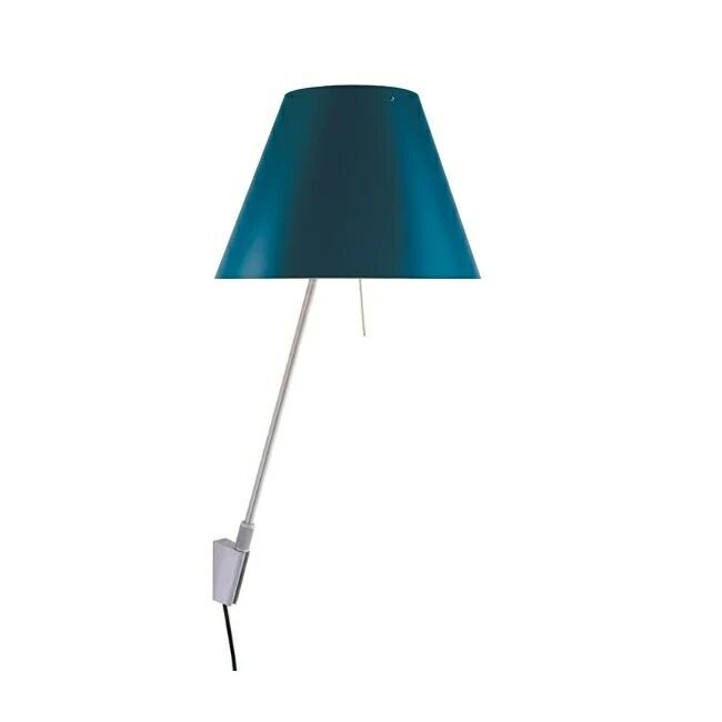 Luceplan Costanzina Vegglampe Alu/Petroleum Blue - Luceplan  Petroleum  540 mm