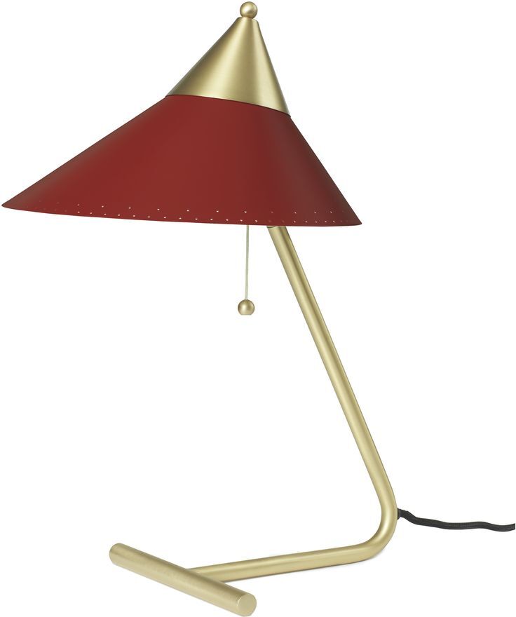 Warm Nordic BRASS Topp Bordlampe Rød   Unoliving