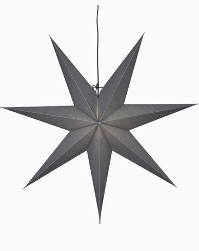 Star Trading OZEN stjerne, gr&#229;. E14 70x70cm