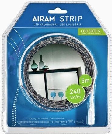 Airam LED-strip 5 m IP20/54 12V 24W. 4107189