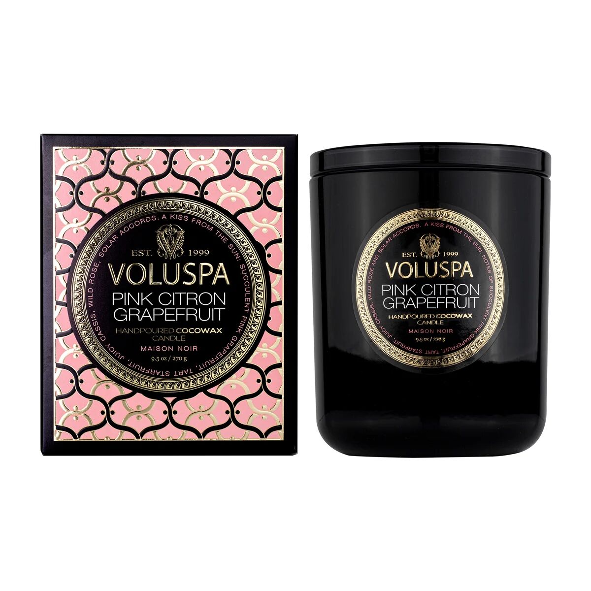 Voluspa Classic Maison Noir duftlys 60 timer Pink Citron Grapefruit