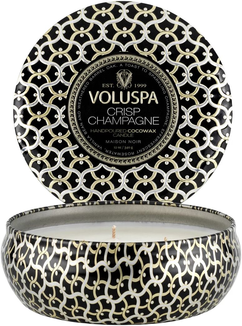 Voluspa Maison Noir 3-wick Tin duflys 40 timer Crisp Champagne